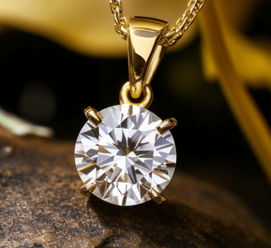 1 ct lab grown diamond necklace - Shilat 