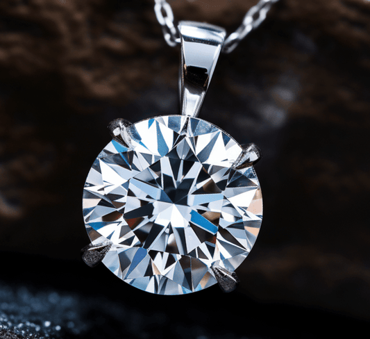 2ct lab grown diamond necklace 14k - Shilat 