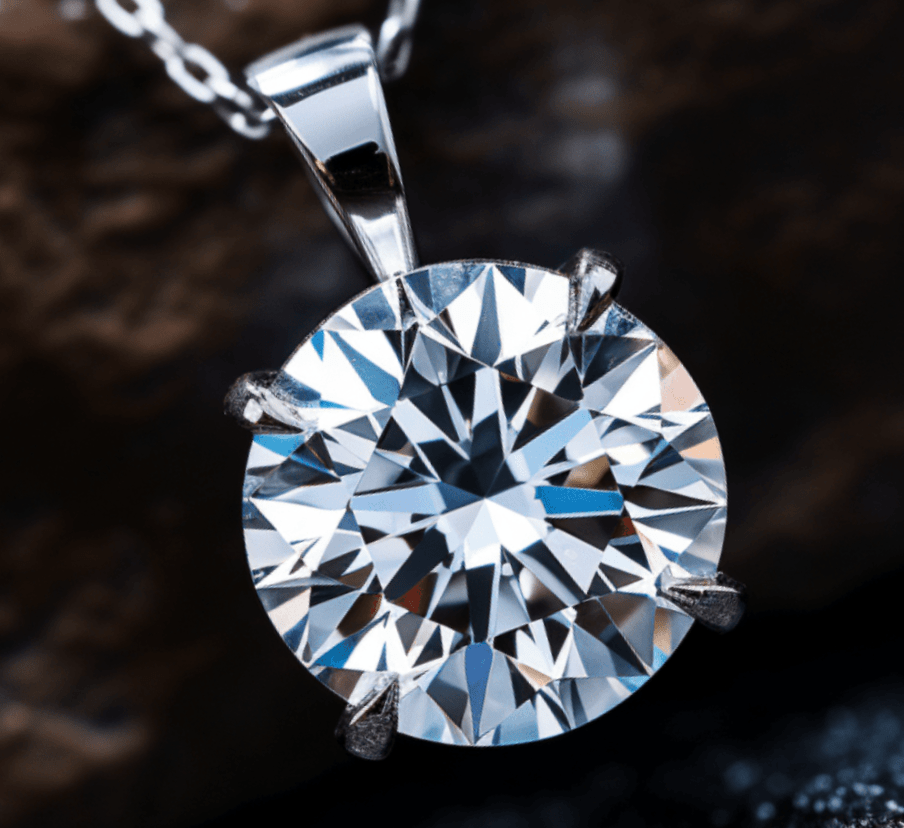 2ct lab grown diamond necklace 14k - Shilat 
