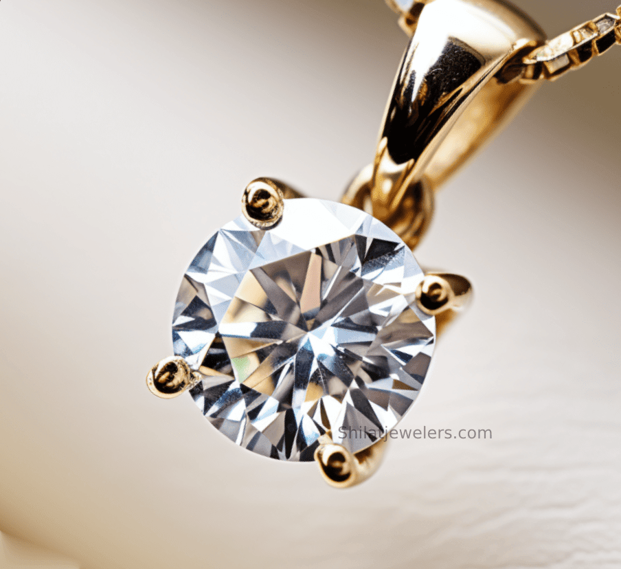 Lab created pendant 1.0 carat diamond - Shilatjewelers