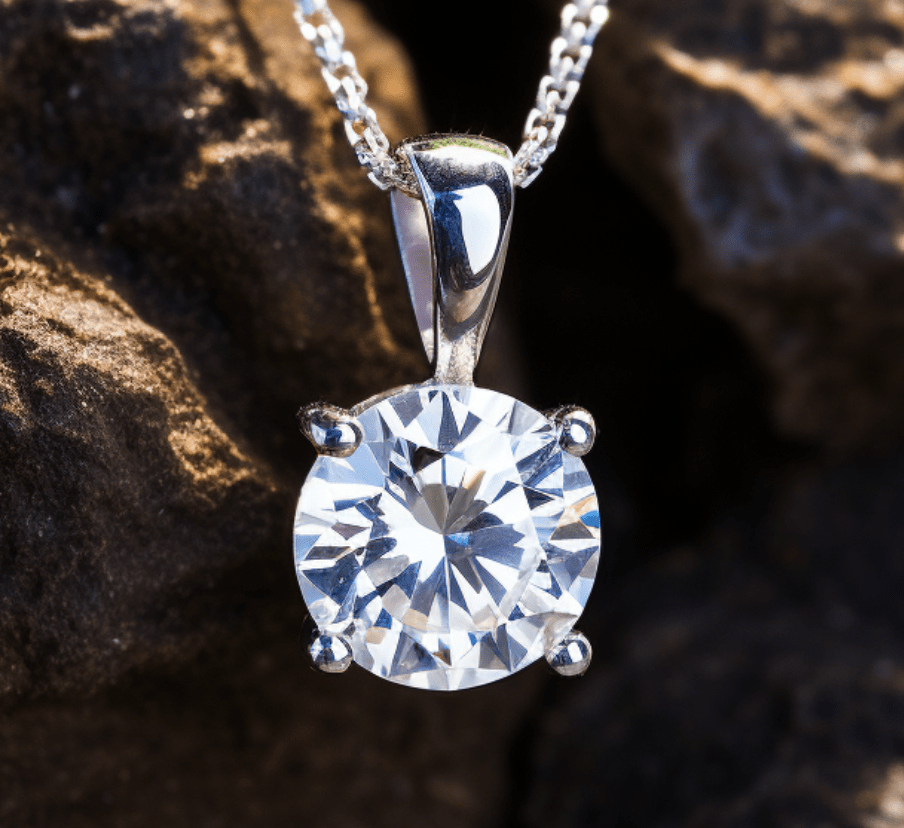 Synthetic diamond pendant 1.0ct - Shilatjewelers