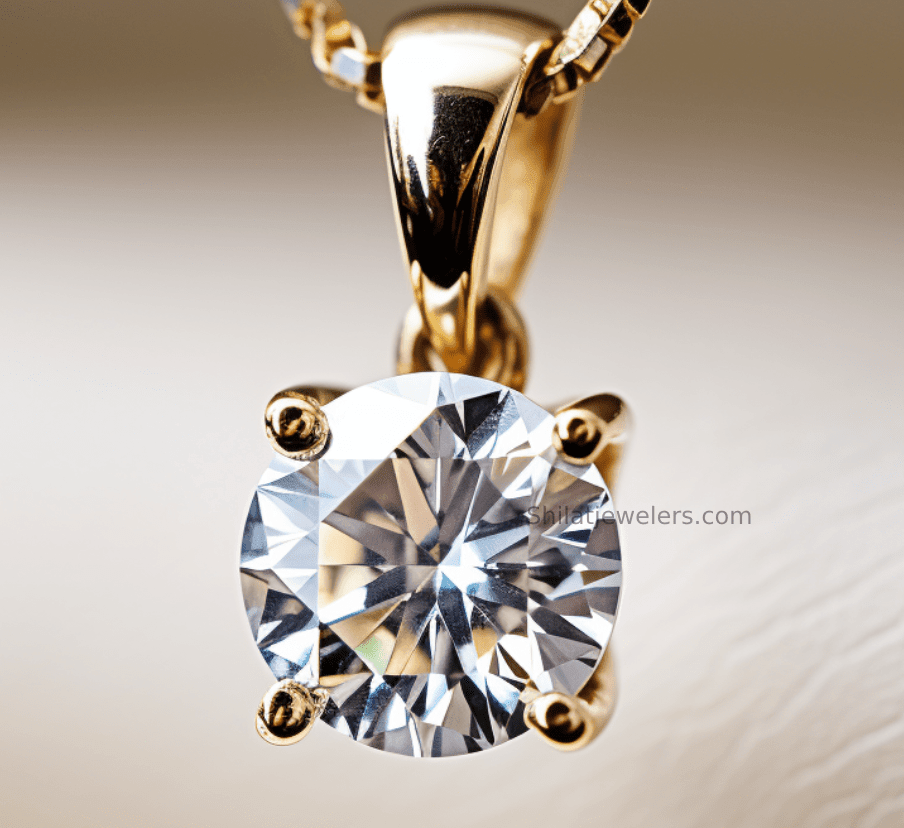 Lab created pendant 1.0 carat diamond - Shilatjewelers