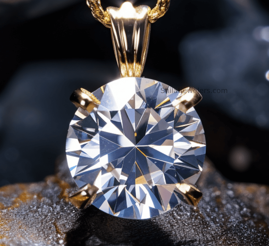 Lab made diamond pendant 2.0 carats - Shilatjewelers