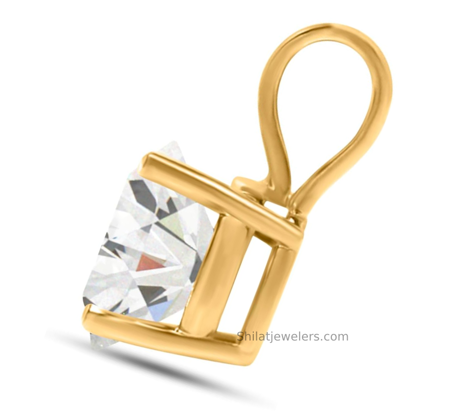 Lab made diamond pendant 2.0 carats - Shilatjewelers