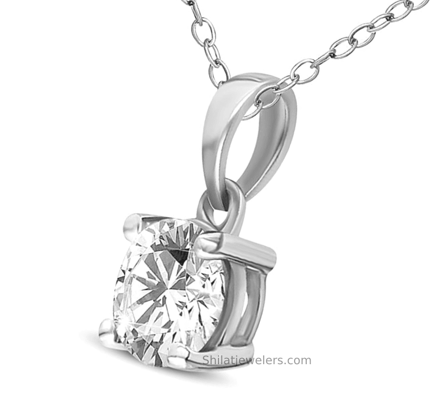 Synthetic diamond pendant 1.0ct - Shilatjewelers