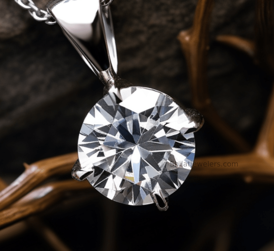 lab diamond pendant 1ct - Shilat 