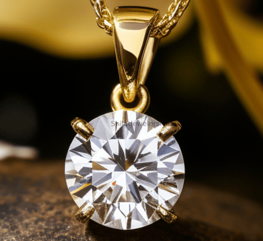 Man made 1 carat diamond pendant - Shilatjewelers
