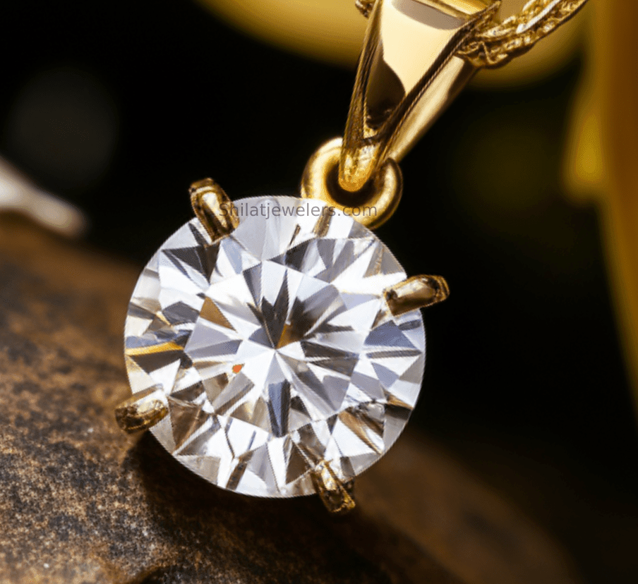 Man made 1 carat diamond pendant - Shilatjewelers