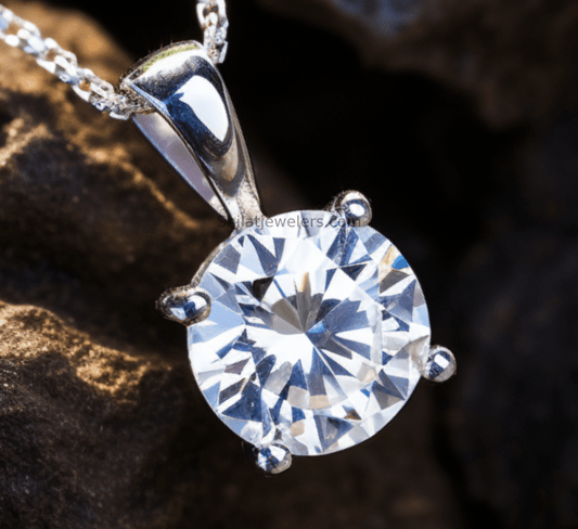 Synthetic diamond pendant 1.0ct - Shilatjewelers