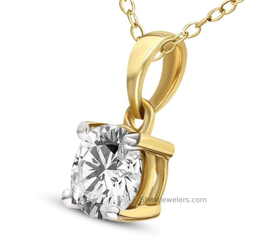 Lab created pendant 1.0 carat diamond - Shilatjewelers