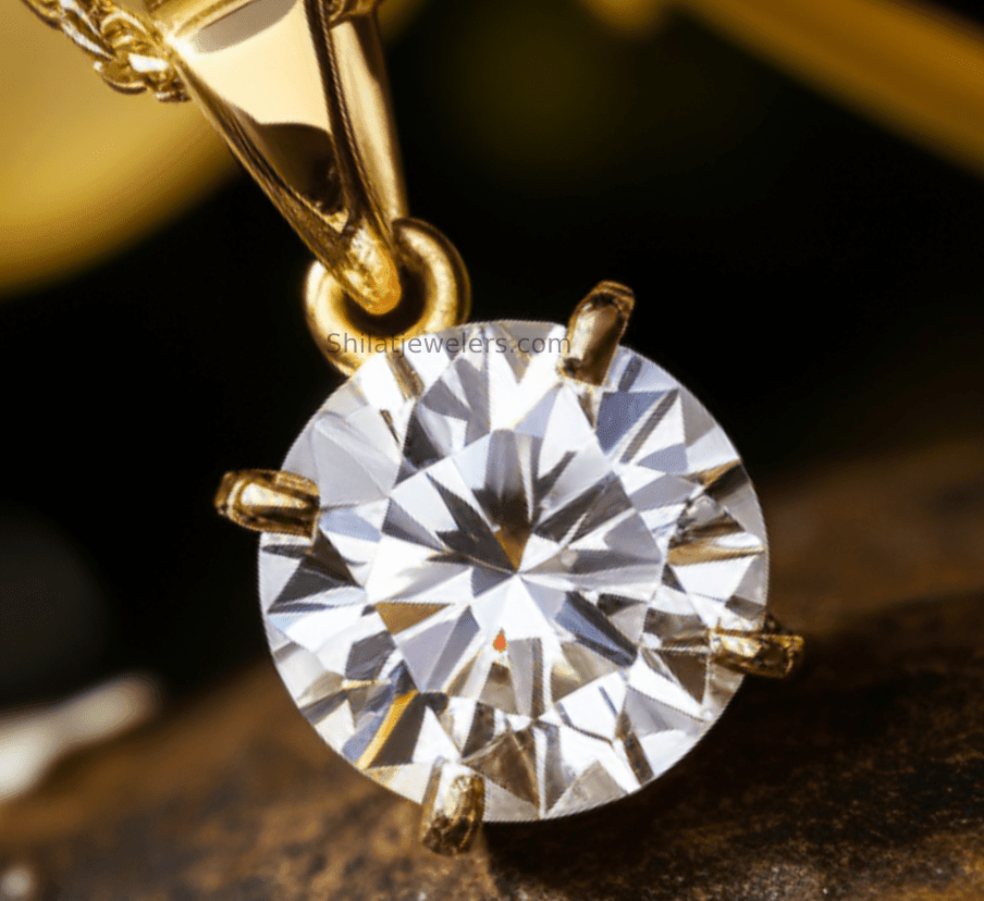 Man made 1 carat diamond pendant - Shilatjewelers