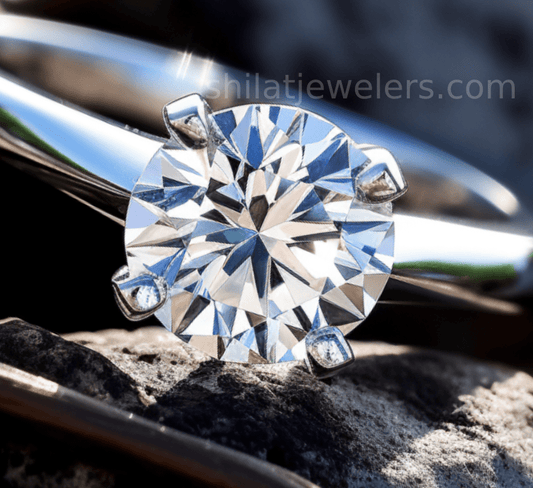 Laboratory made diamond ring 1.5ct