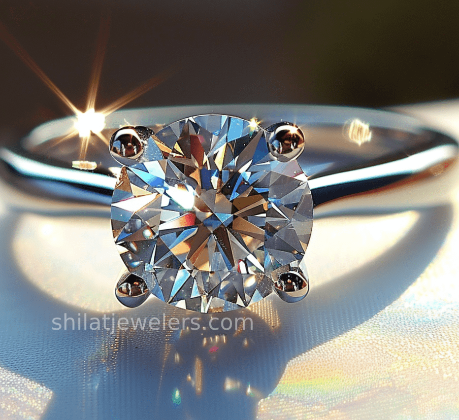 Synthetic diamond ring 2ct