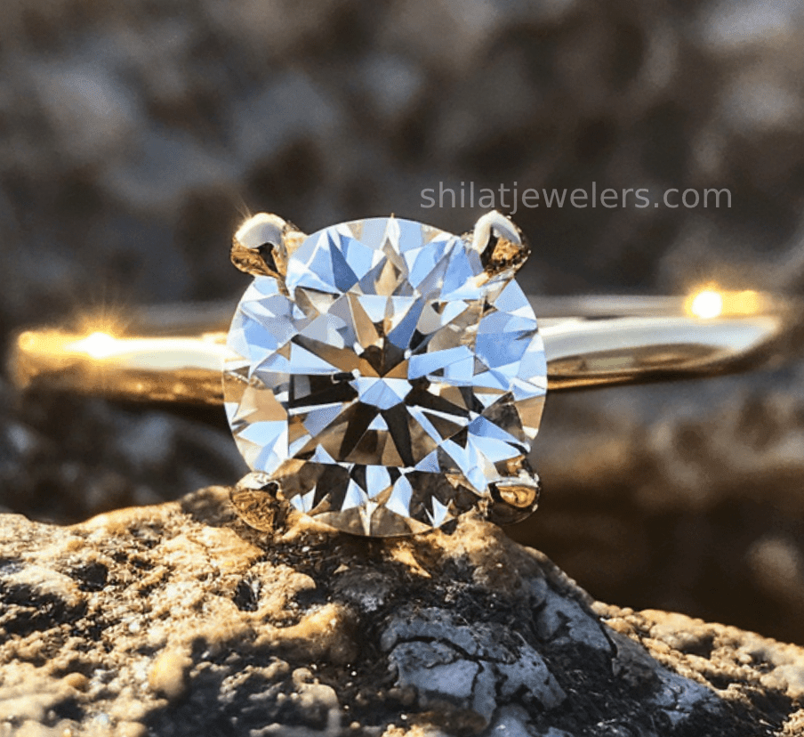 Engagement rings manufactured diamonds - Shilat 