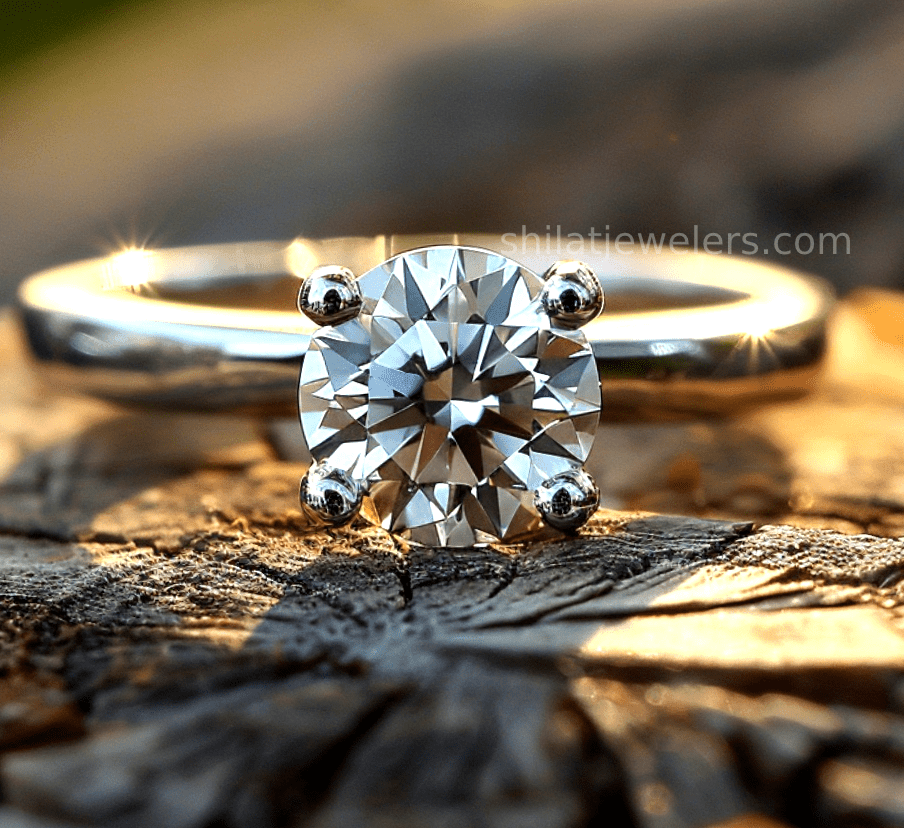 Artificial diamond engagement ring 1.0ct