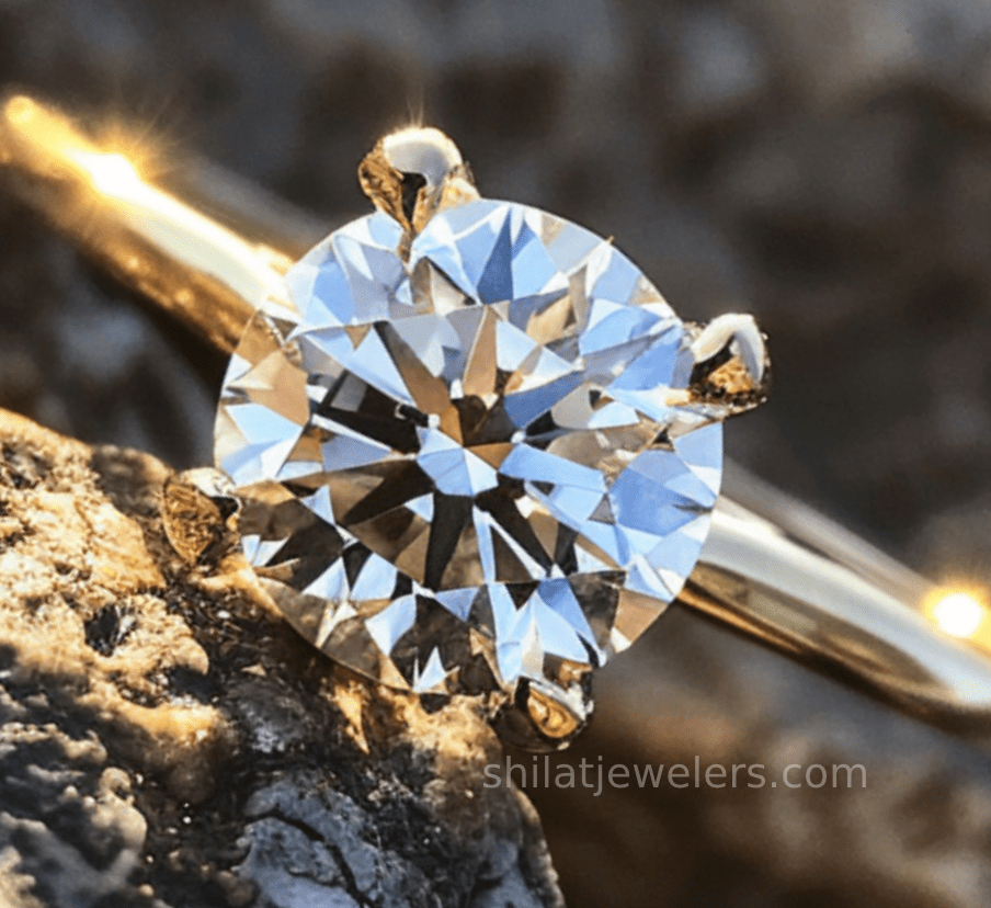 Engagement rings manufactured diamonds - Shilat 