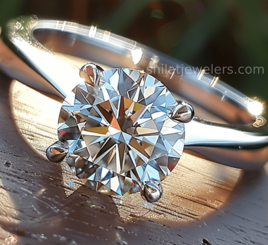 Synthetic diamond engagement rings