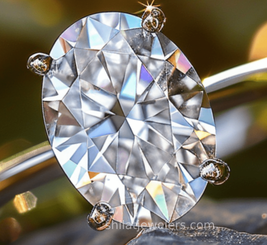 Oval lab diamond ring 1.5ct