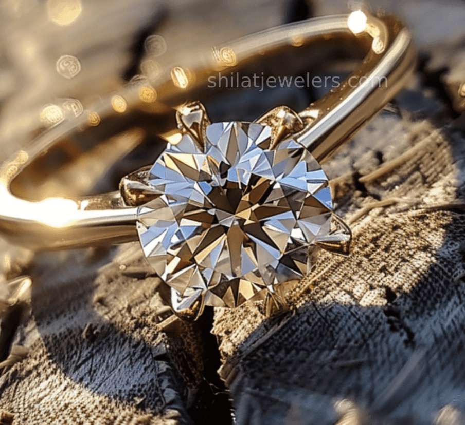 Lab made diamond engagement ring - Shilat 