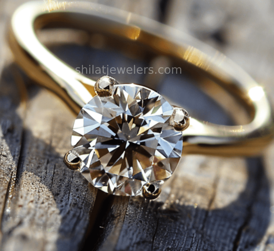 Manufactured diamond engagement ring 1.0ct