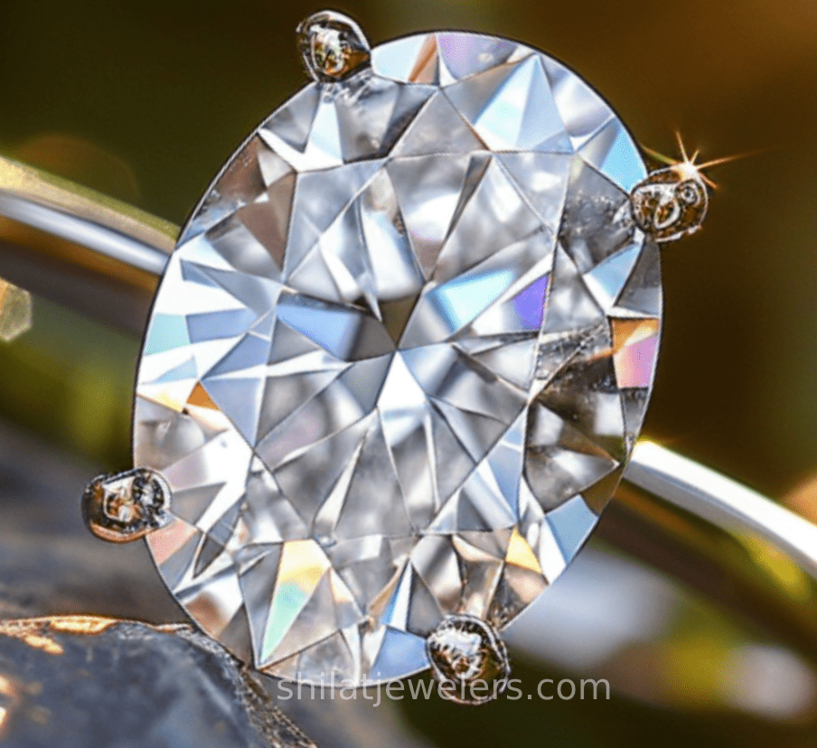 Oval lab diamond ring 1.5ct