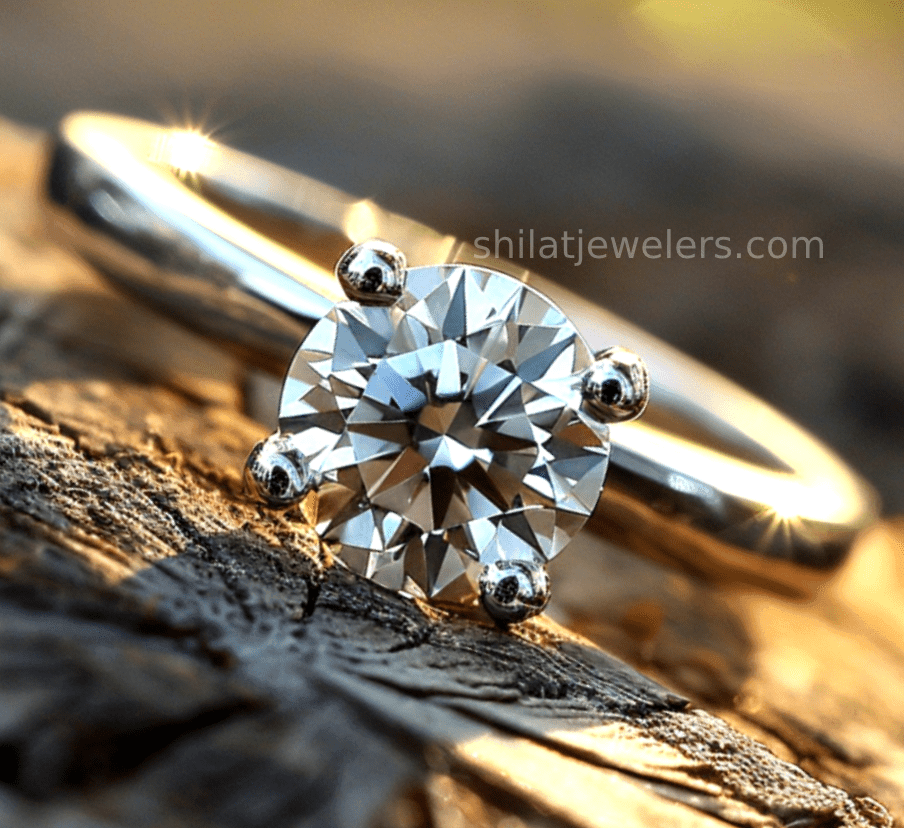 Artificial diamond engagement ring 1.0ct