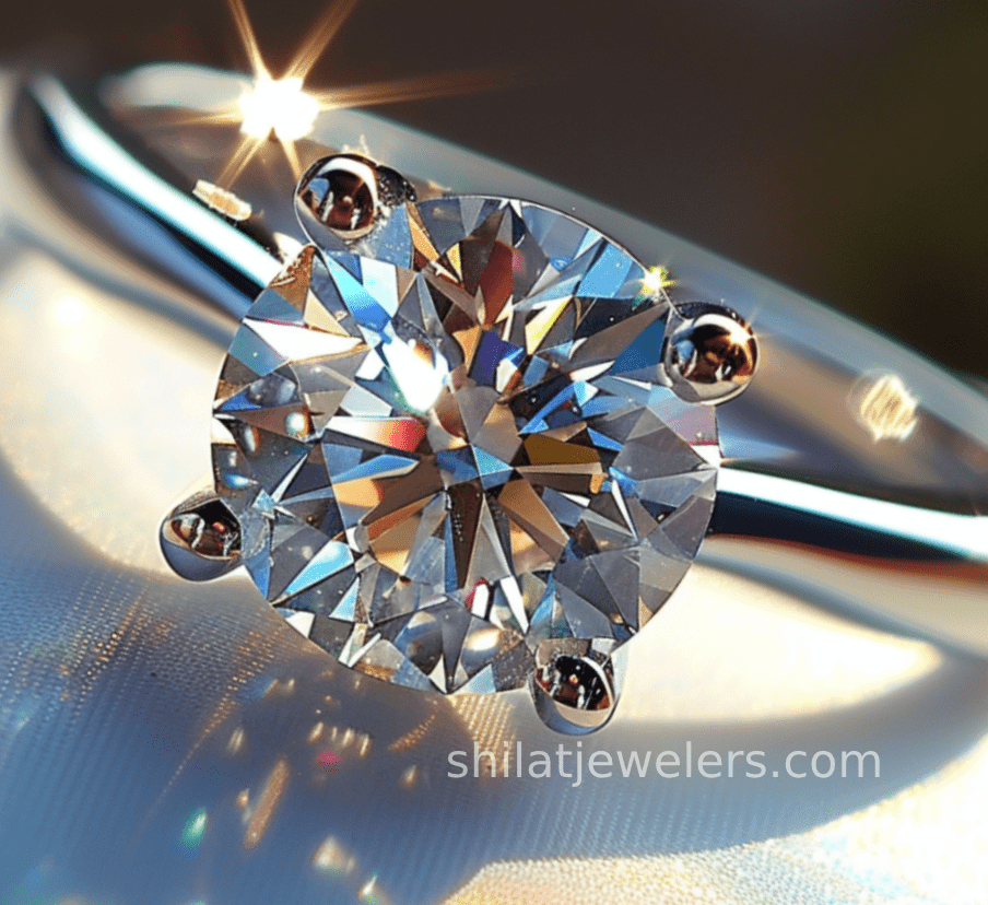 Synthetic diamond ring 2ct