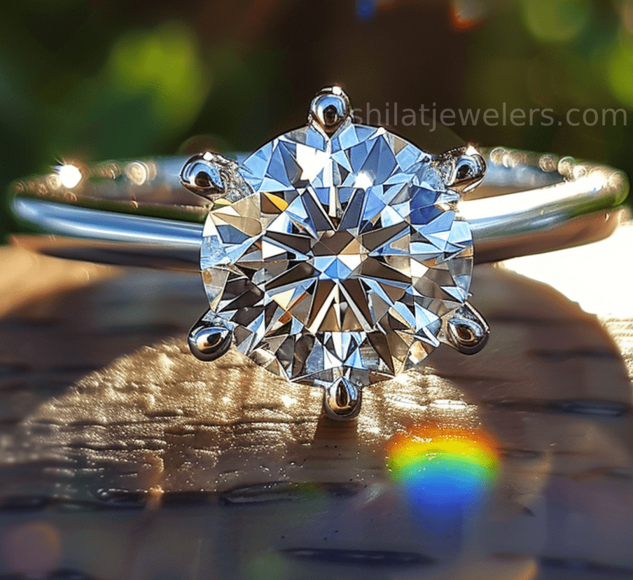 Manufactured diamond engagement rings