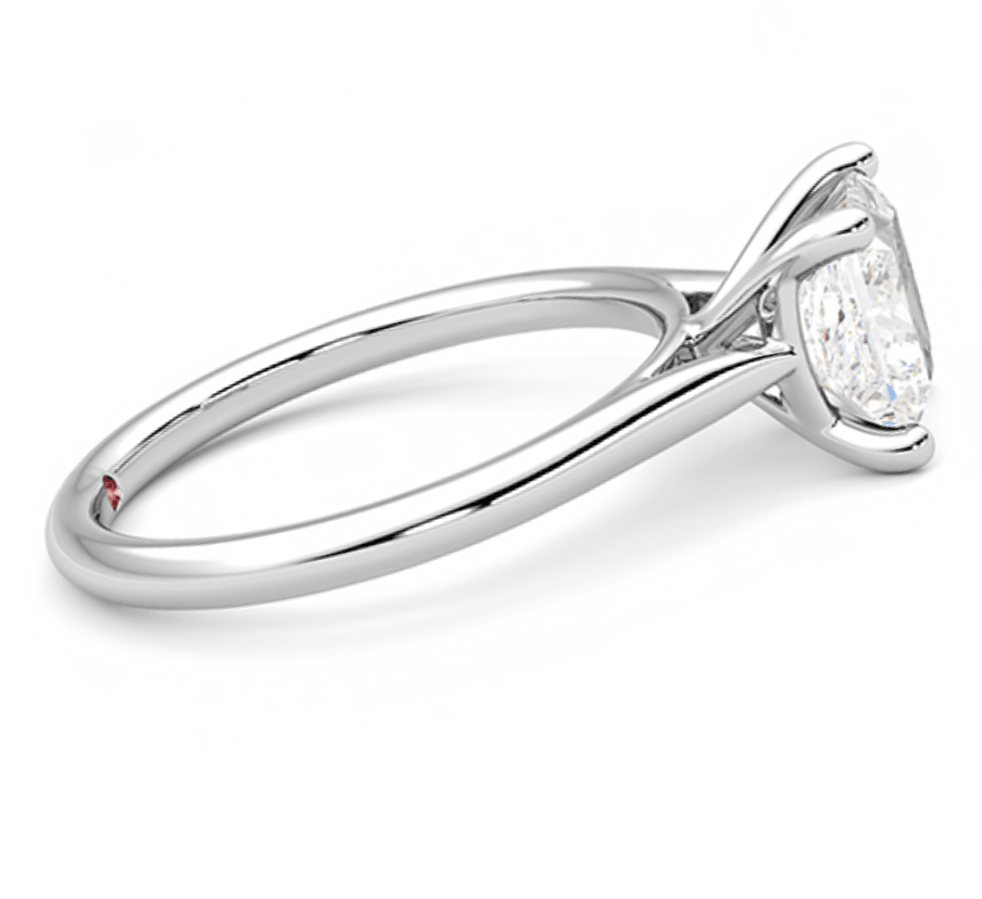 Solitaire lab engagement diamond ring