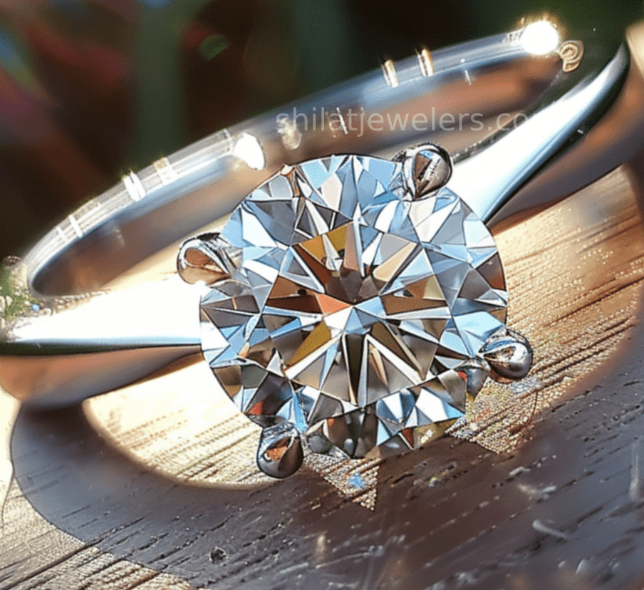 Synthetic diamond engagement rings - Shilat 