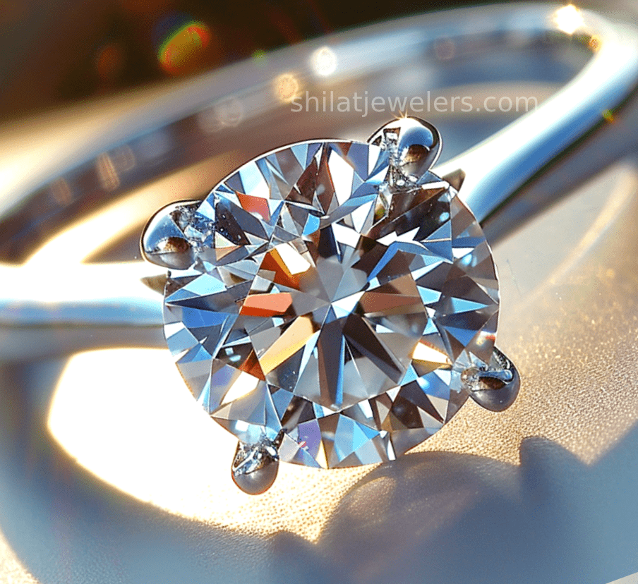 2 carat lab grown engagement ring