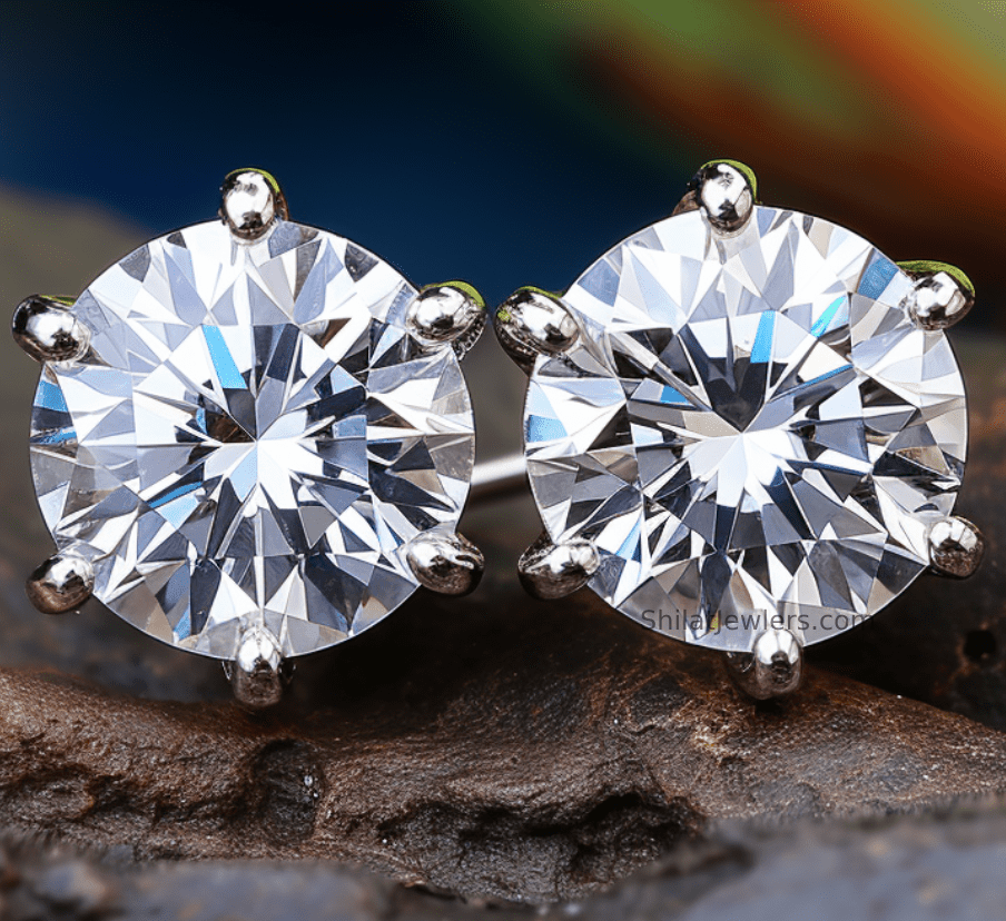 Lab created diamond studs 1.75ct