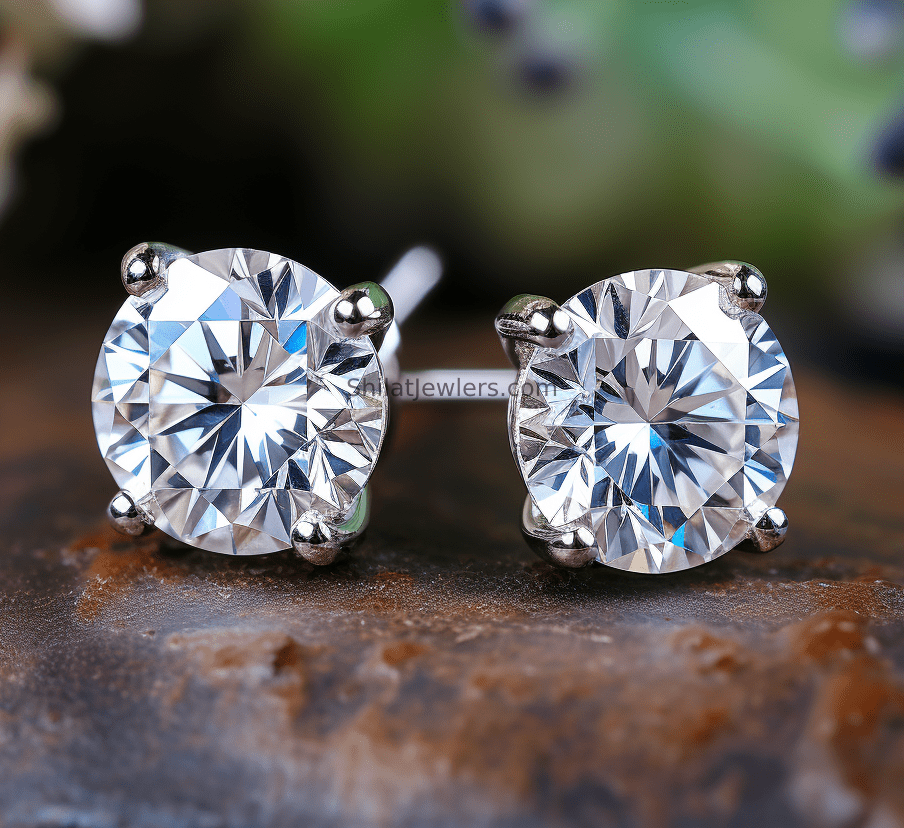 lab created 1.1ct diamond earrings