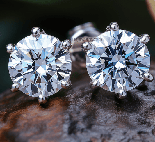Lab created 2ct diamond studs - Shilatjewelers