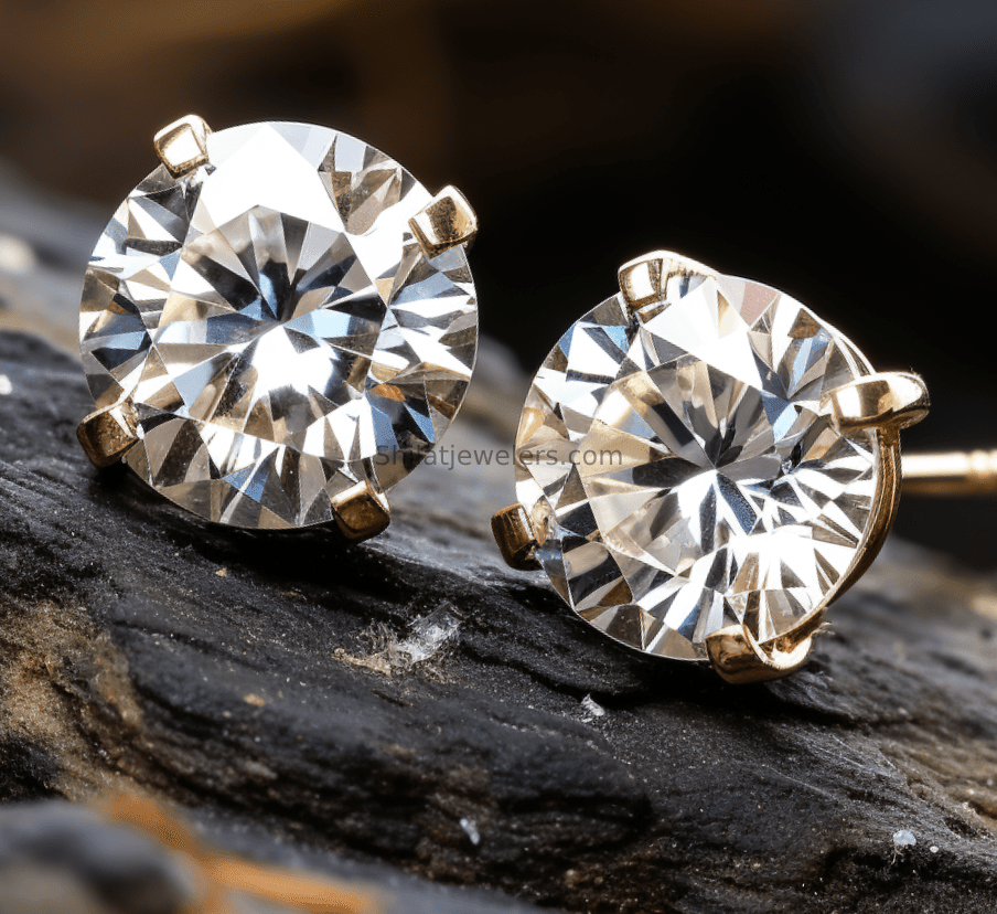 Lab created diamond studs 2.0ct