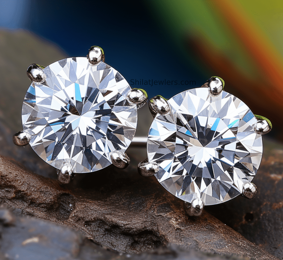 Lab created diamond studs 1.75ct