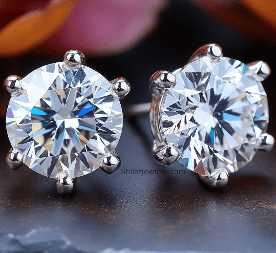 Lab created diamond studs 2.0ct