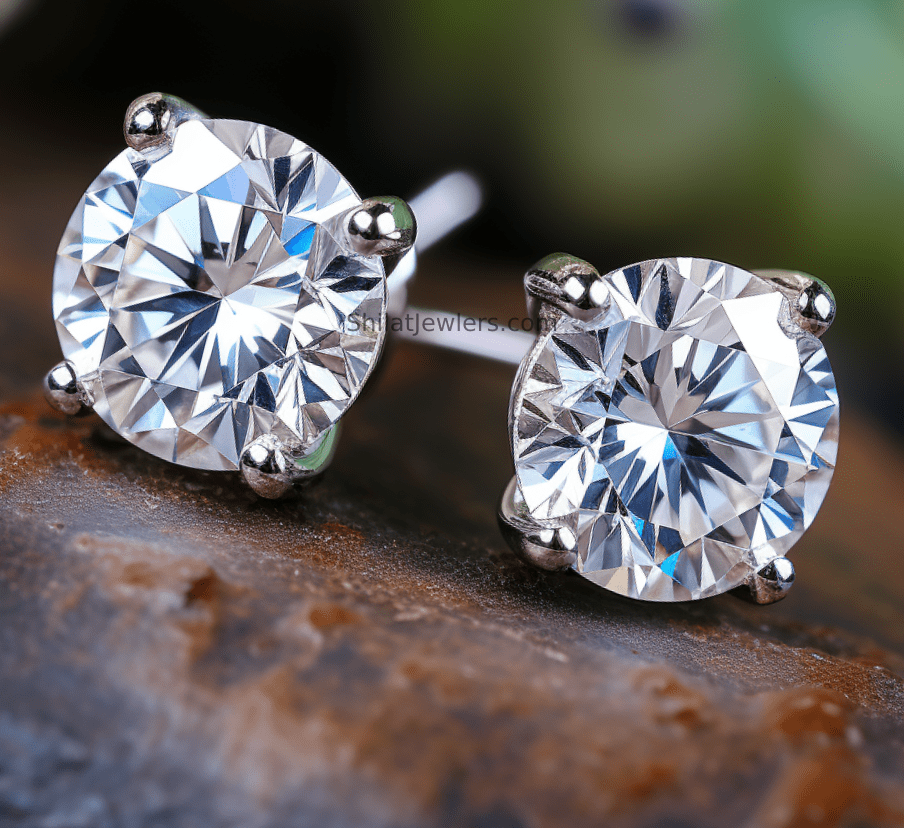 lab created 1.1ct diamond earrings