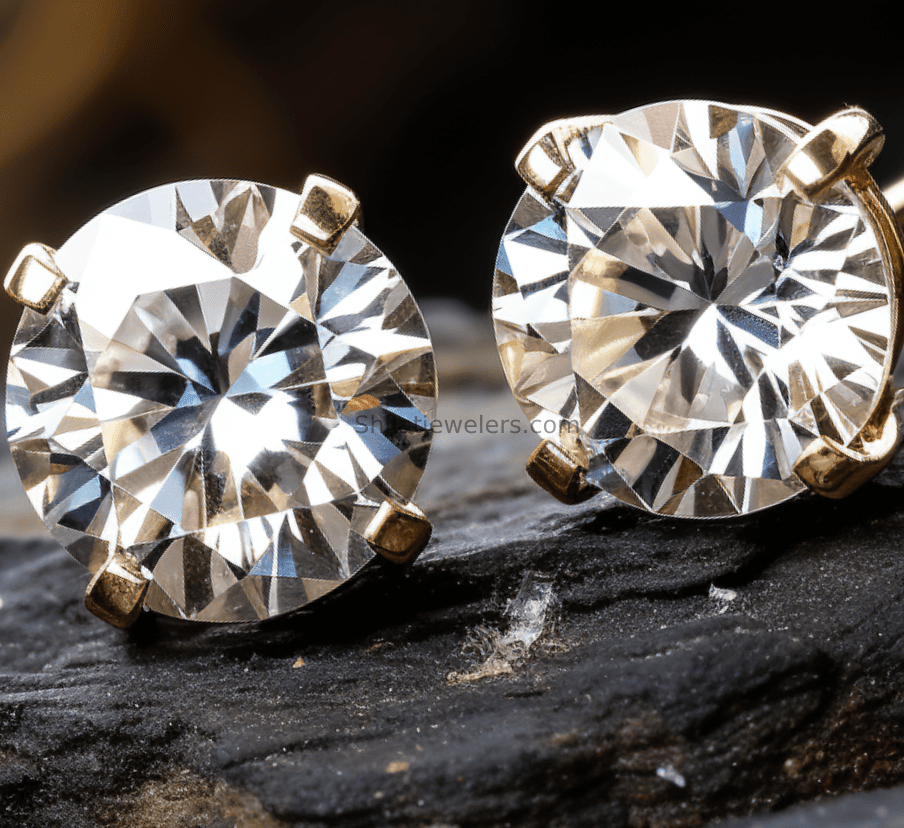 Lab created diamond studs 2.0ct