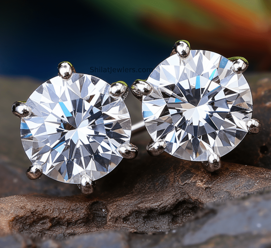 Lab created diamond studs 1.75ct