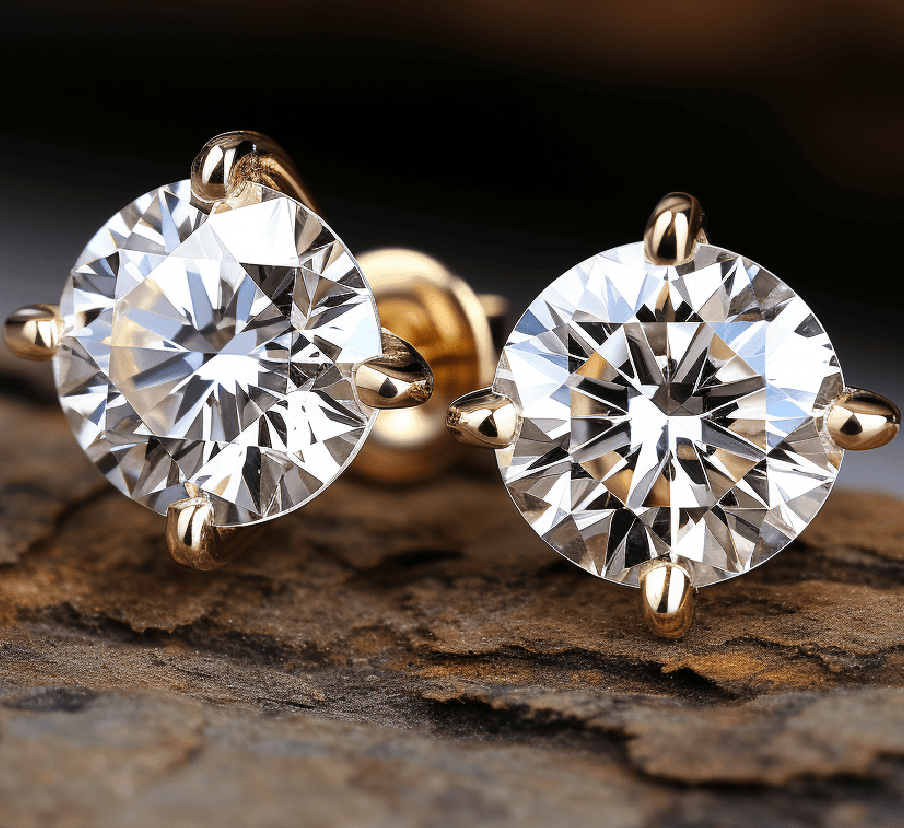 1 carat lab created diamond studs