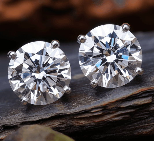 lab grown diamond 2.01 ctw studs