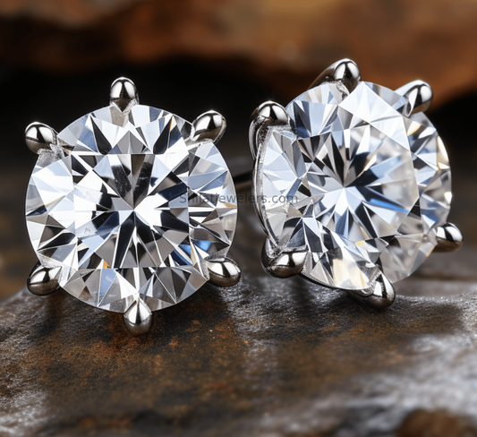 4 carat lab created diamond studs
