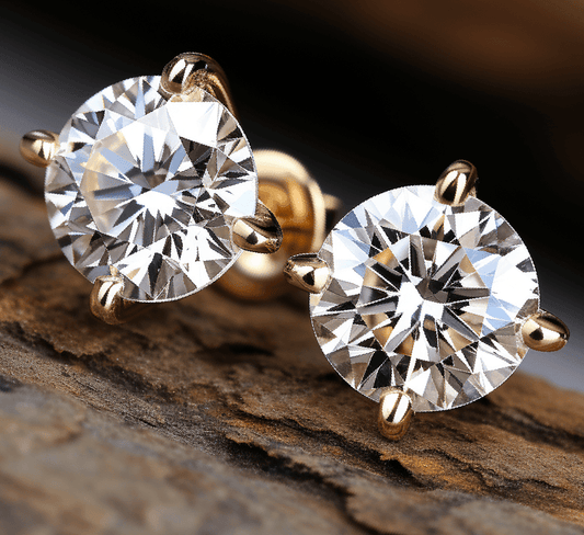 1 carat lab created diamond studs