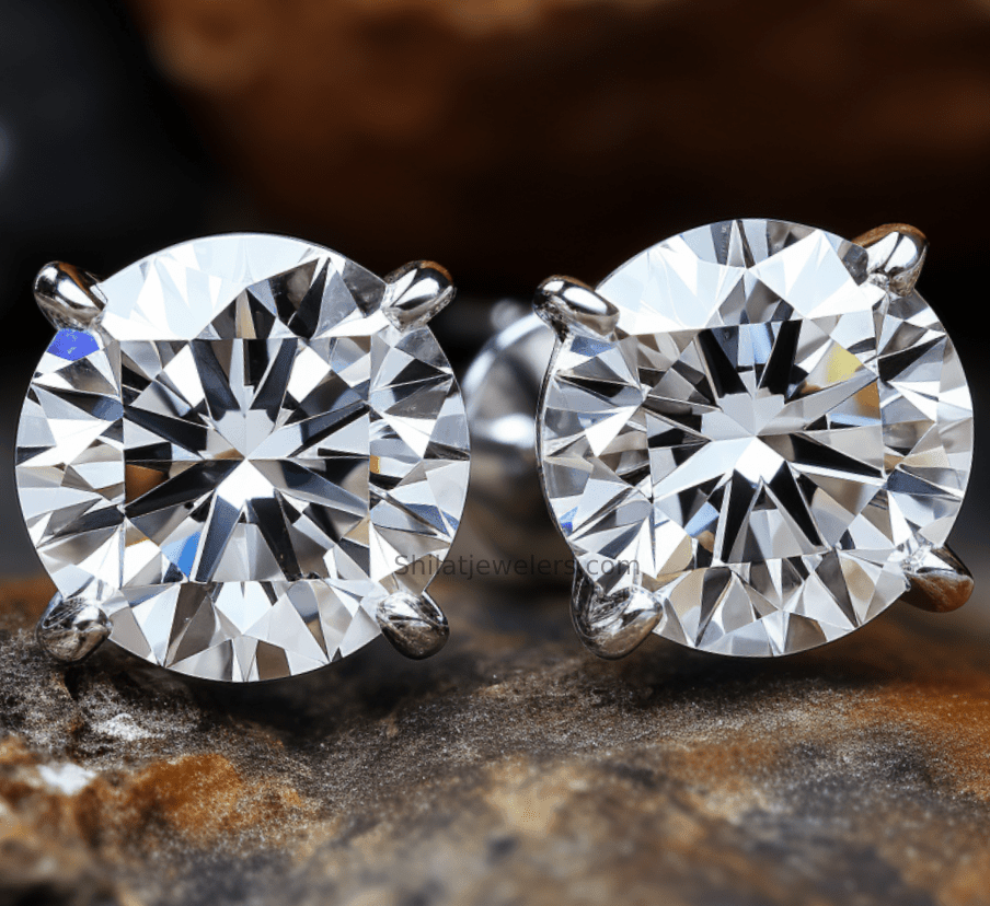 Diamond Earrings lab grown studs 1.07ct