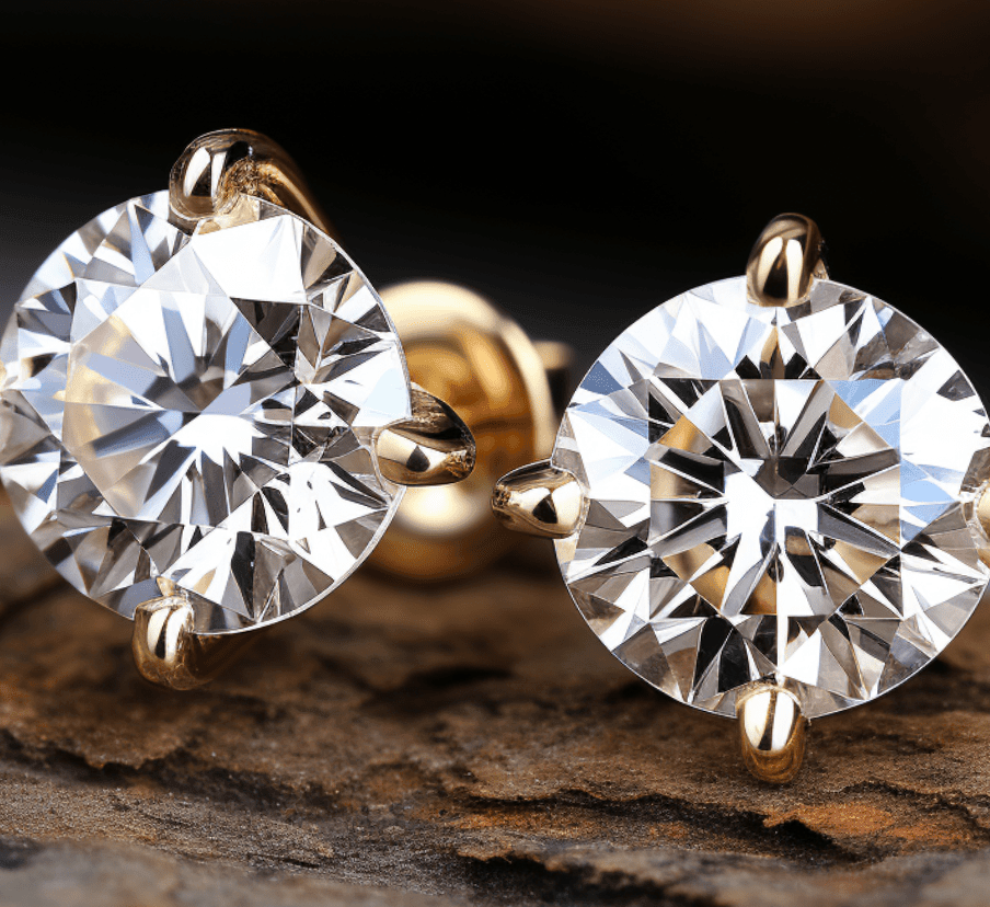 1 carat lab created diamond studs