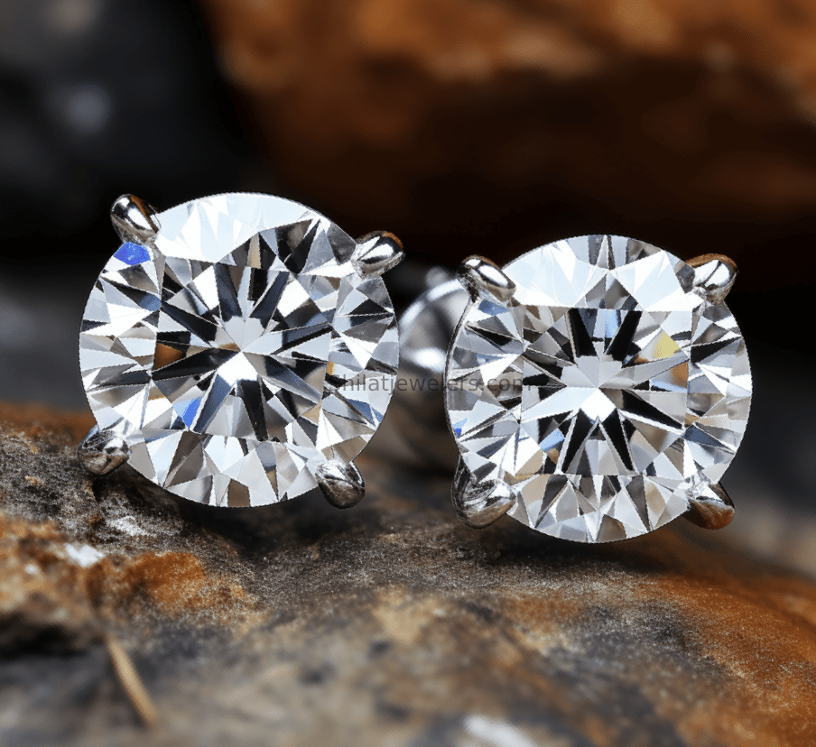 Diamond Earrings lab grown studs 1.07ct