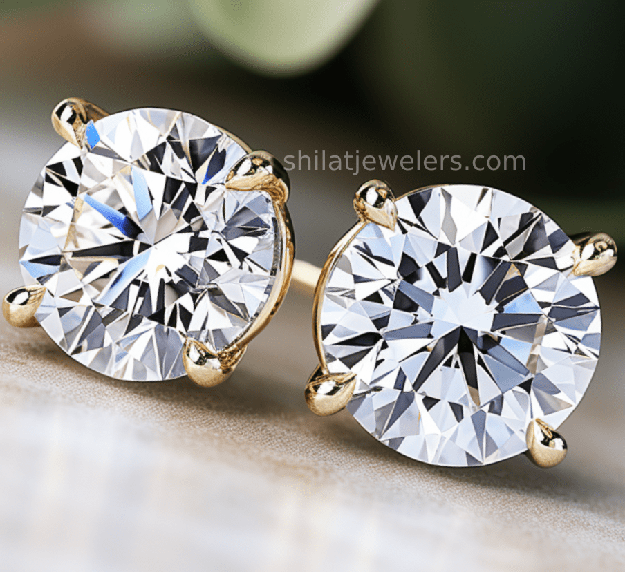 Lab grown diamond stud earrings 3ct
