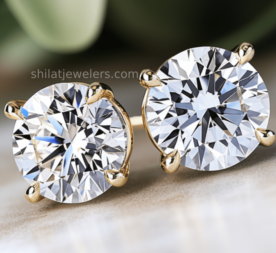 Lab grown diamond stud earrings 3ct