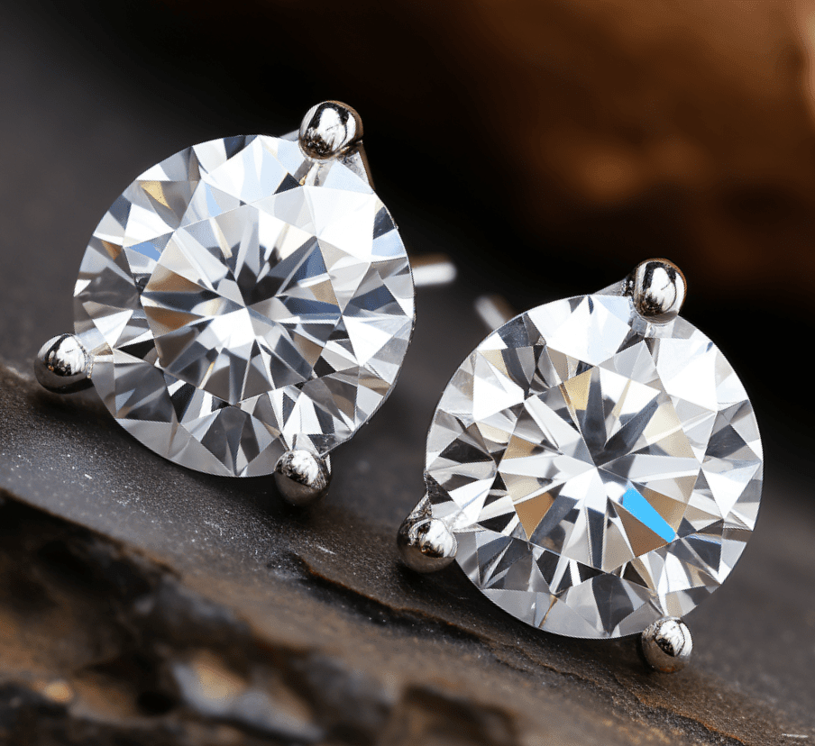 Lab grown diamond martini studs - Shilat 